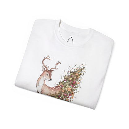 Floral Sika Deer Tee - WILD