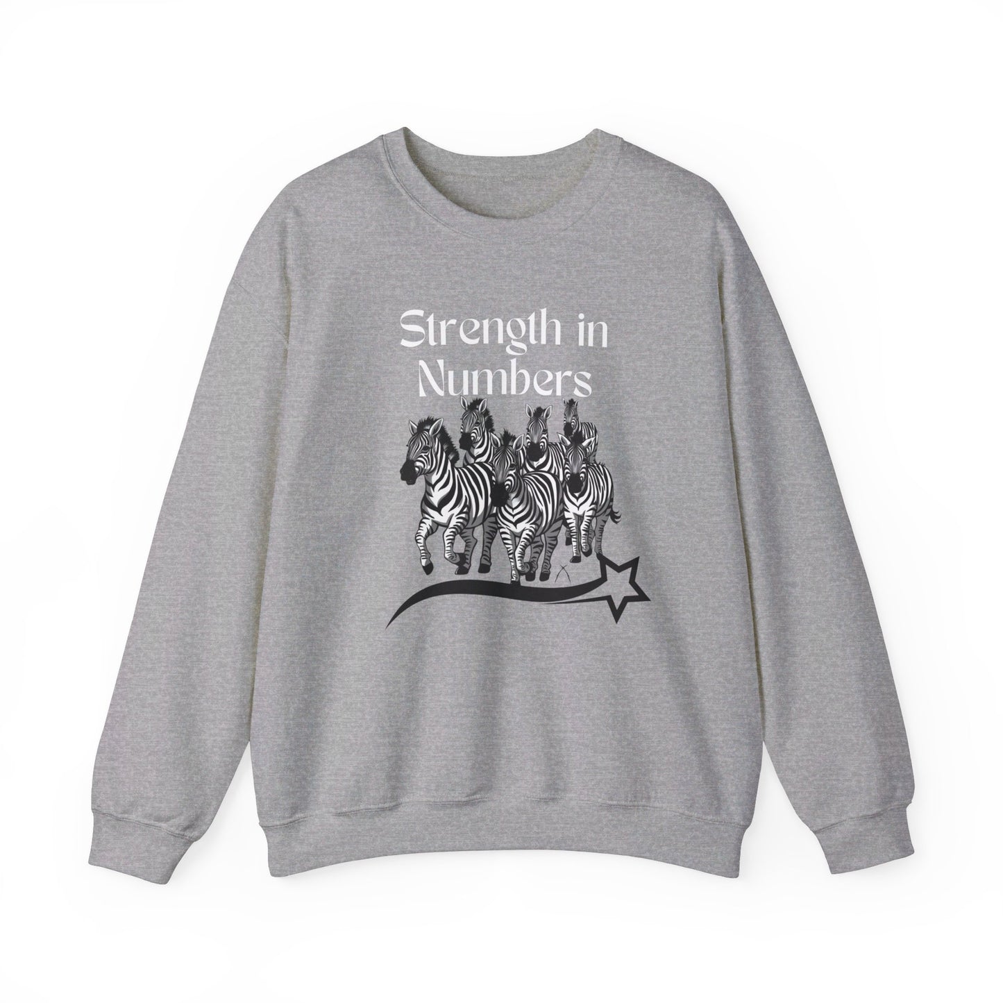 Strength in Numbers Zebra Sweatshirt