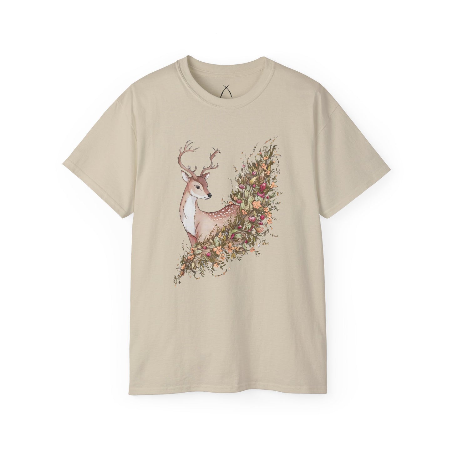 Floral Sika Deer Tee - WILD