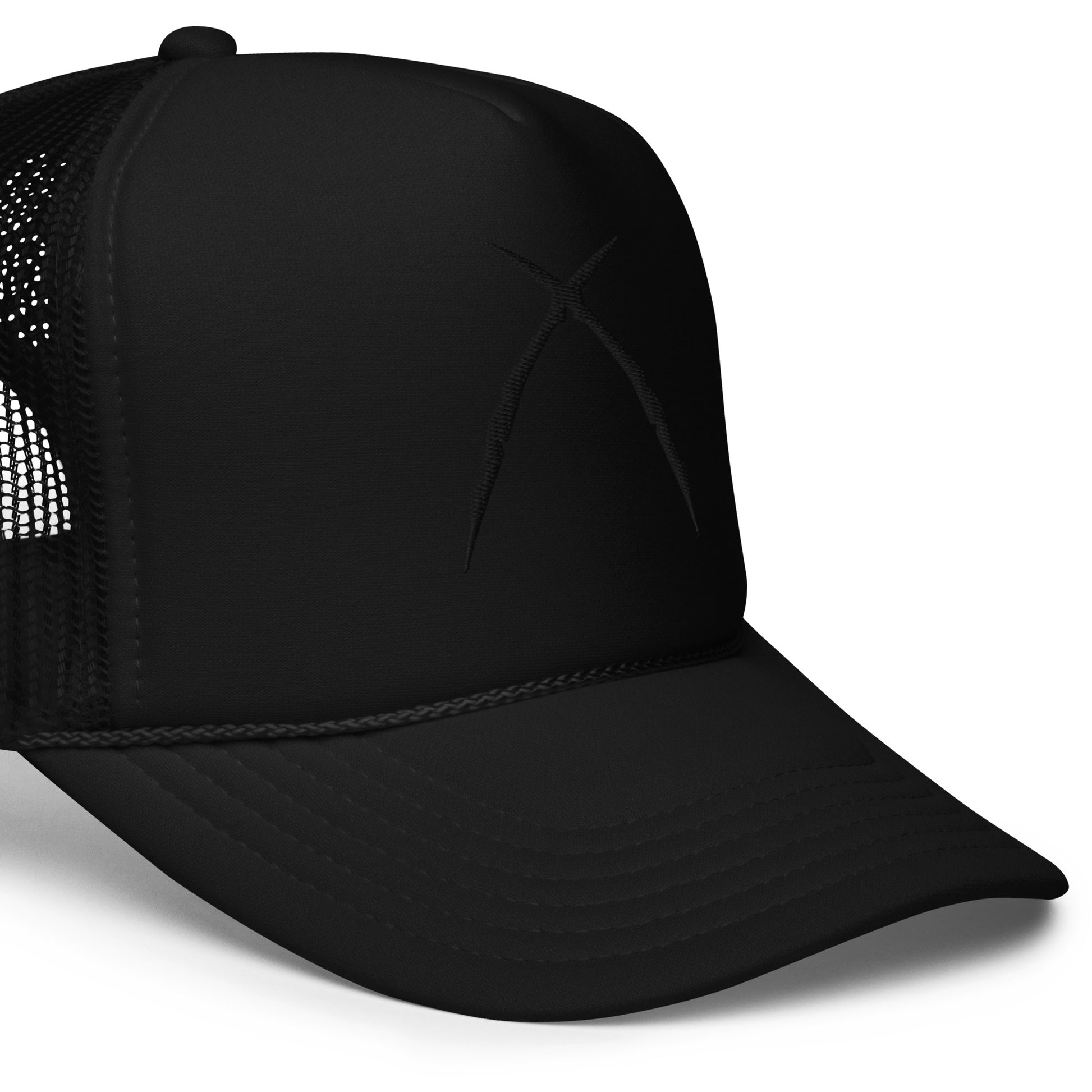 Black Embroidered WILD Trucker Hat - WILD