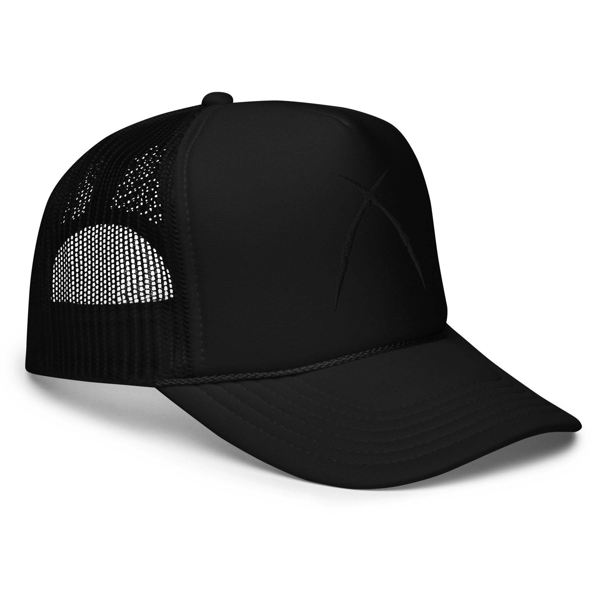 Black Embroidered WILD Trucker Hat - WILD