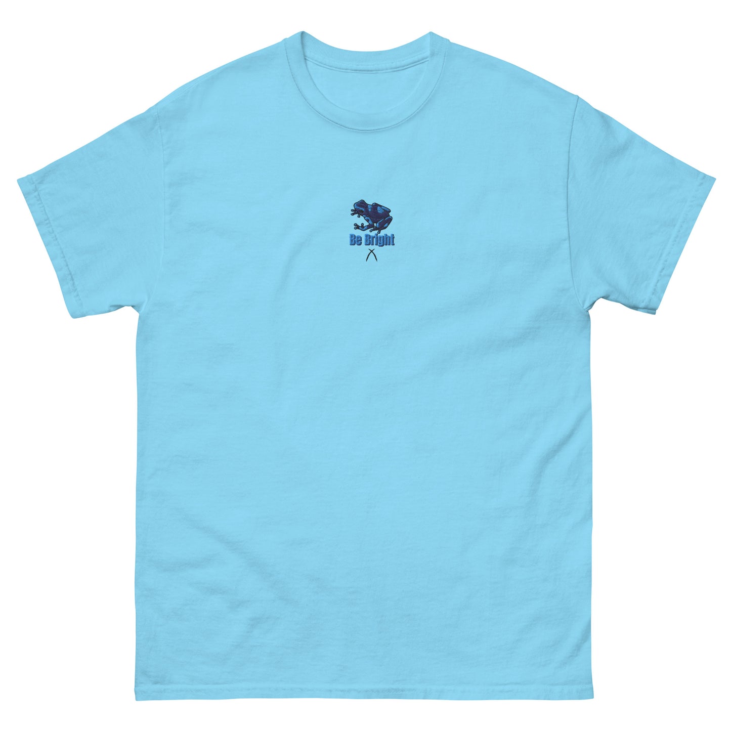 Embroidered Light Blue Green Dart Frog Tee