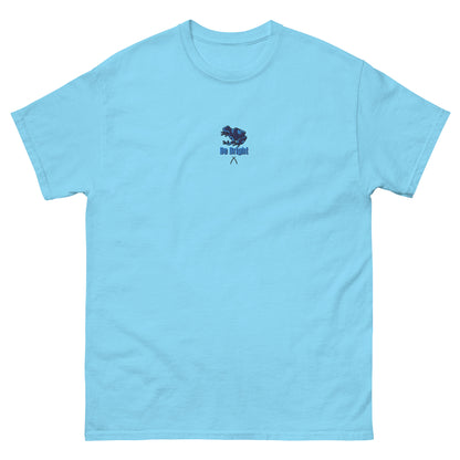 Embroidered Light Blue Green Dart Frog Tee