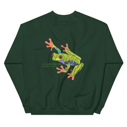 Embroidered Red Eyed Tree Frog Sweatshirt