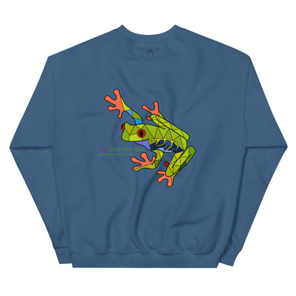 Embroidered Red Eyed Tree Frog Sweatshirt