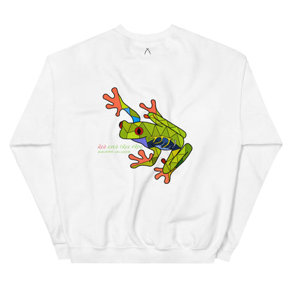 Embroidered Red Eyed Tree Frog Sweatshirt